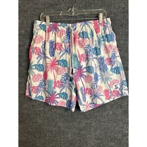 Uzzi Mens Swim Trunks Size Large? Pineapple Palm Trees Tropical Surf Beach